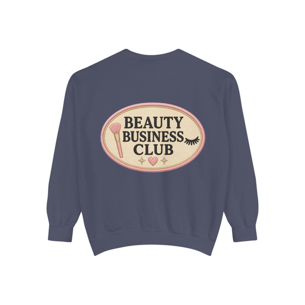 Beauty Business Club embroidered patchwork sweatshirt | beauty entrepreneur apparel