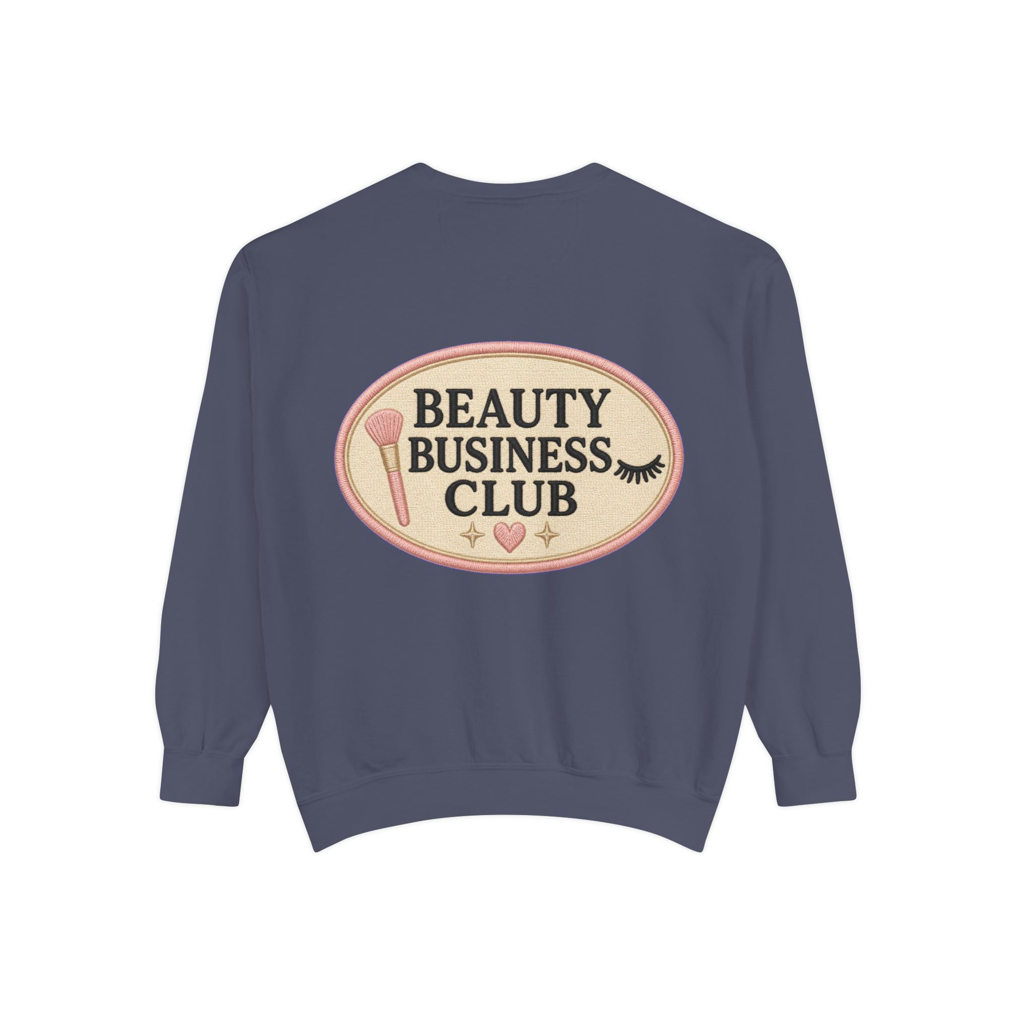 Beauty Business Club embroidered patchwork sweatshirt | beauty entrepreneur apparel