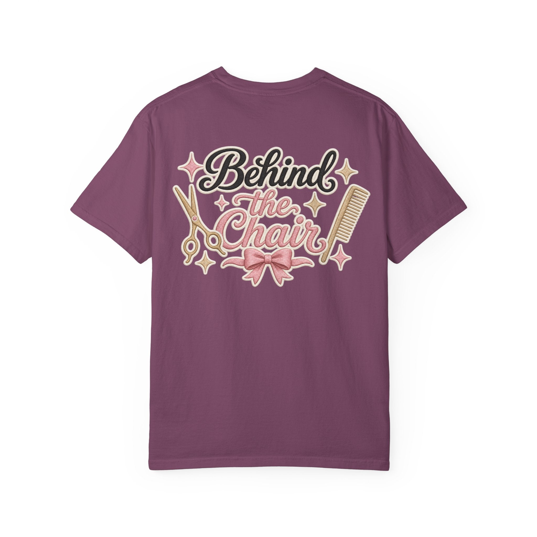 Personalizable Hairstylist Scissors and Comb T-shirt | Salon Girlie Aesthetic