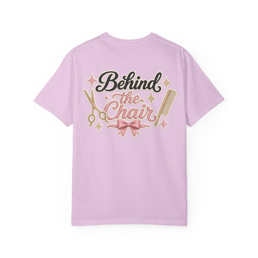 Personalizable Hairstylist Scissors and Comb T-shirt | Salon Girlie Aesthetic