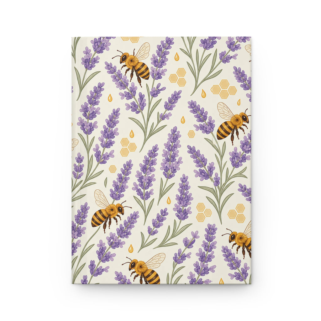 Lavender Honey Hardcover Journal — Floral Notebook for Gardening, Nature Lovers & Aromatherapy Notes