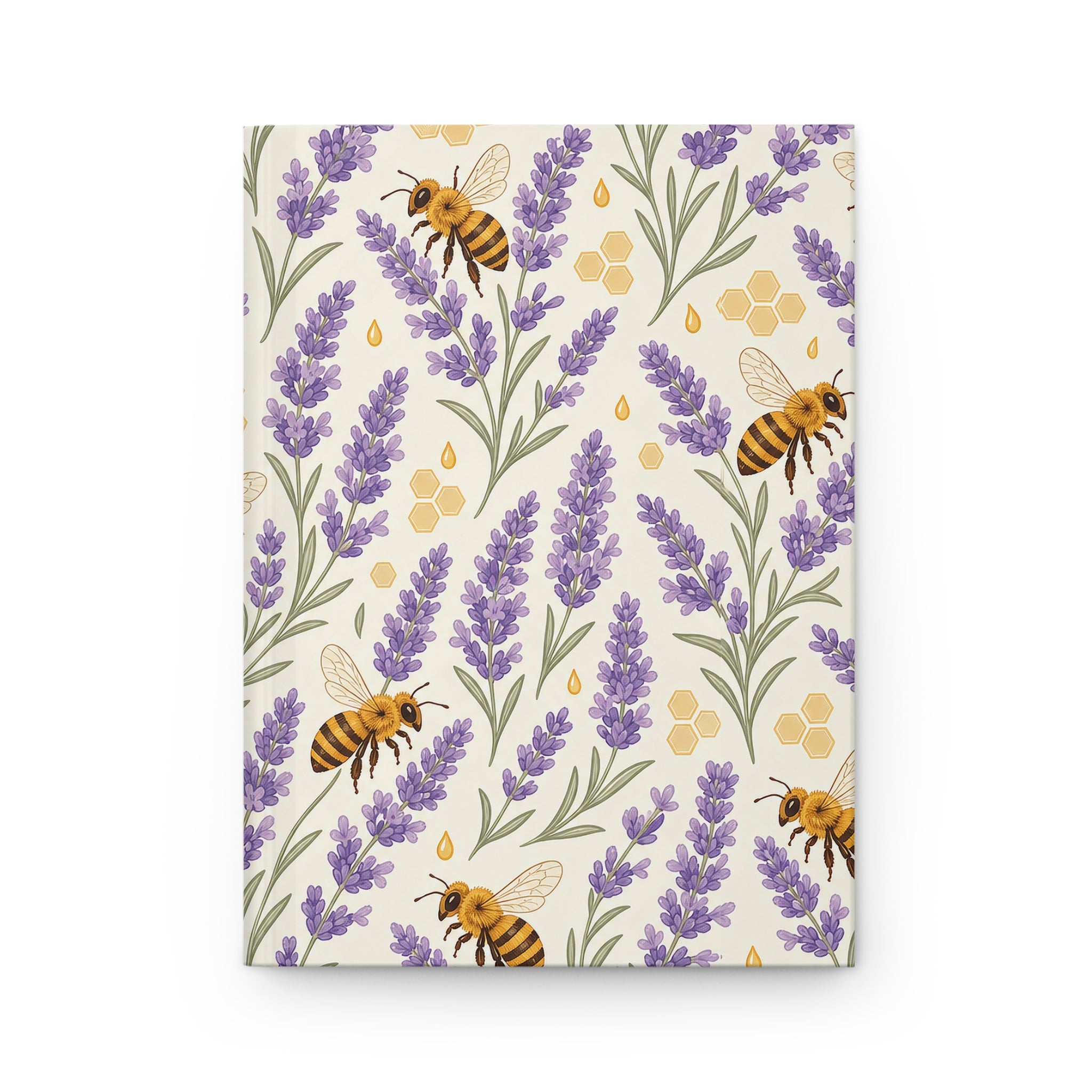 Lavender Honey Hardcover Journal — Floral Notebook for Gardening, Nature Lovers & Aromatherapy Notes