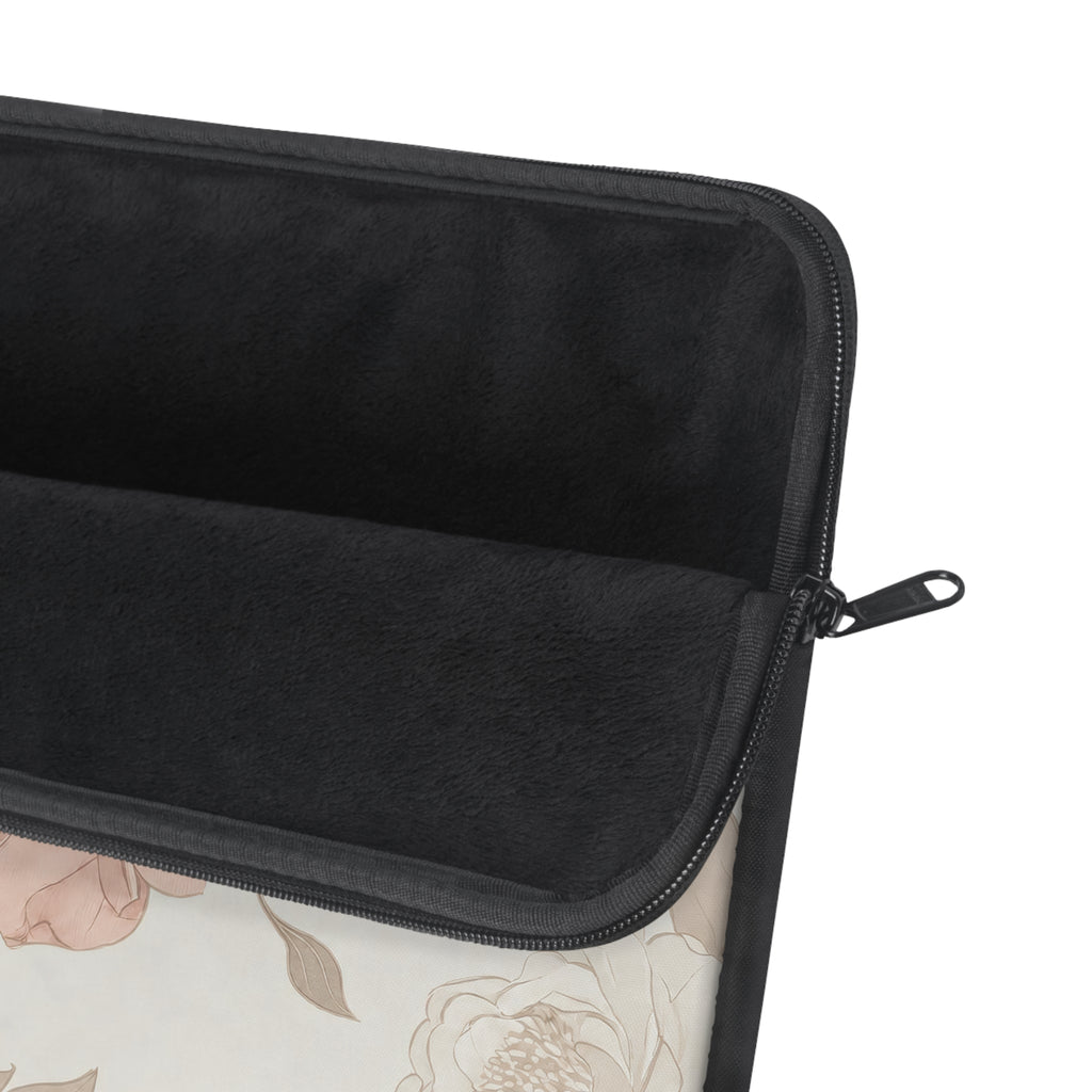 Floral Vintage Laptop Sleeve — Blush Rose Print Protective Case