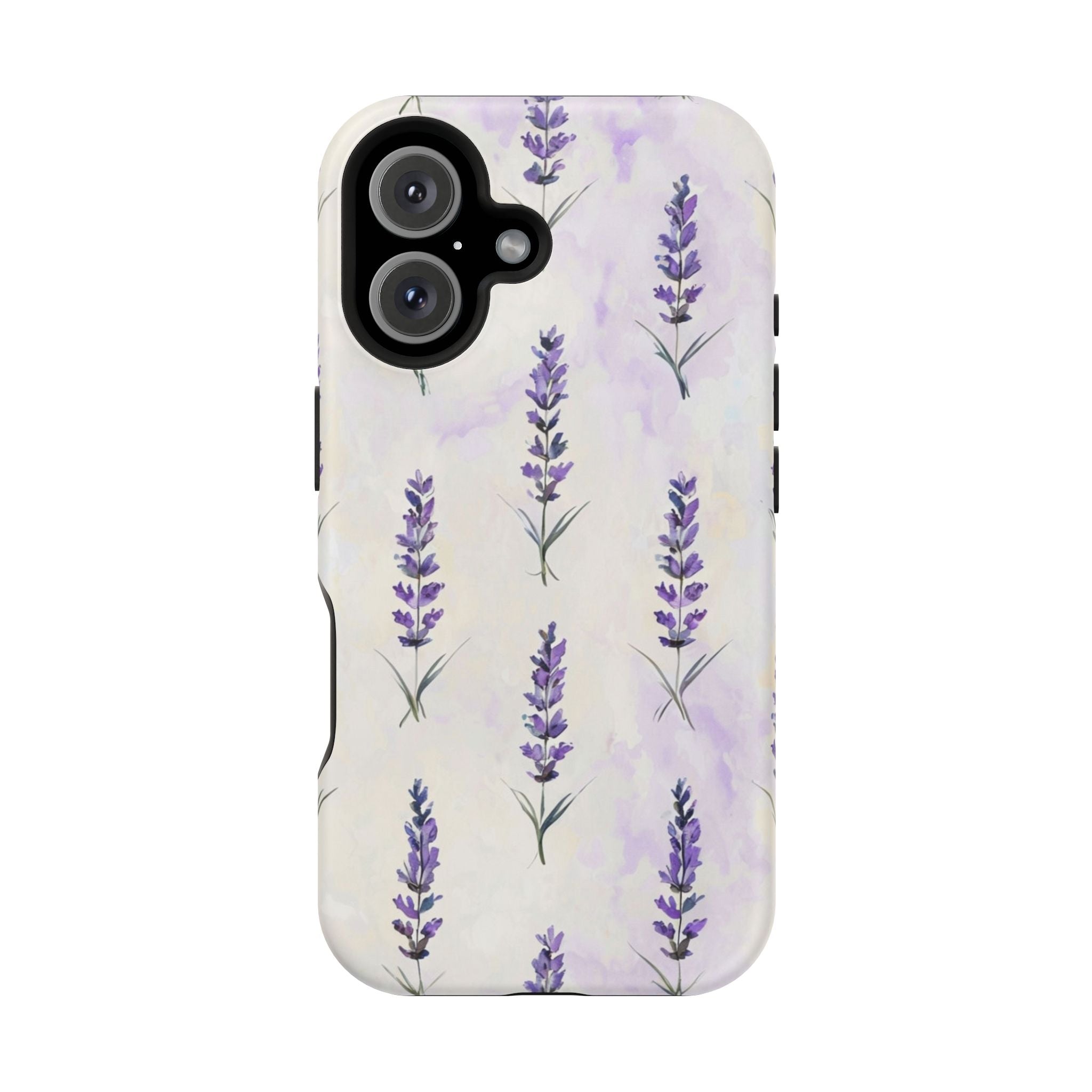 Watercolor Lavender Phone Case — Cottagecore Floral MagSafe Tough Cover