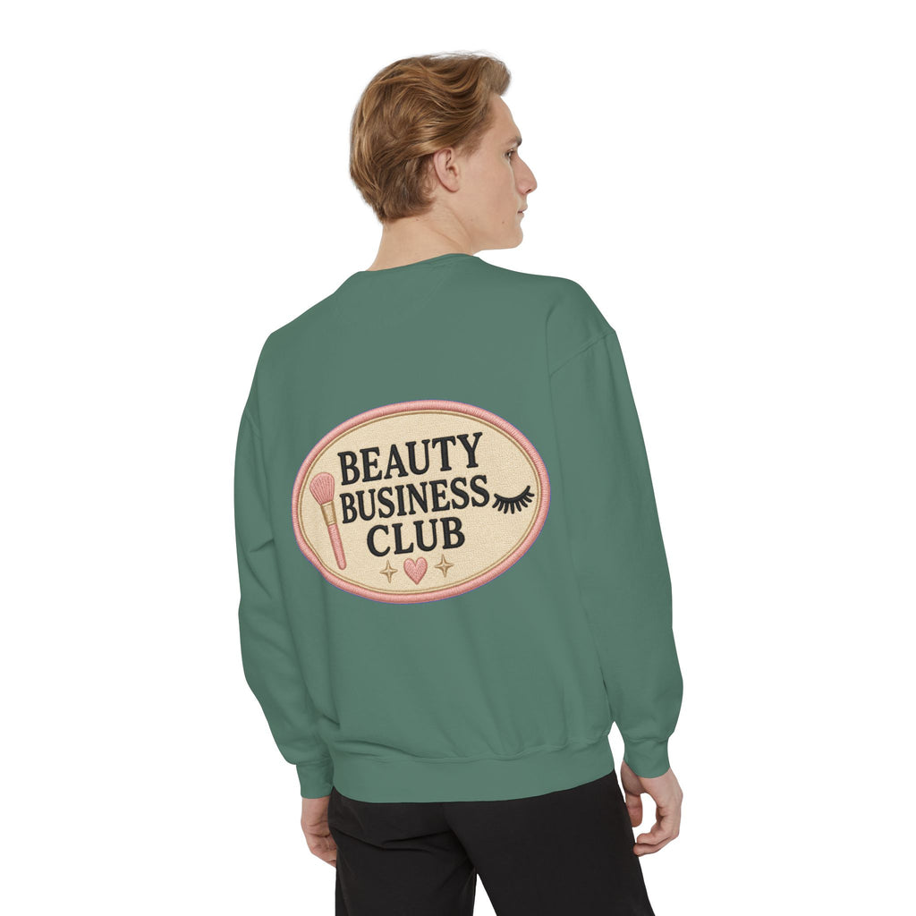 Beauty Business Club embroidered patchwork sweatshirt | beauty entrepreneur apparel