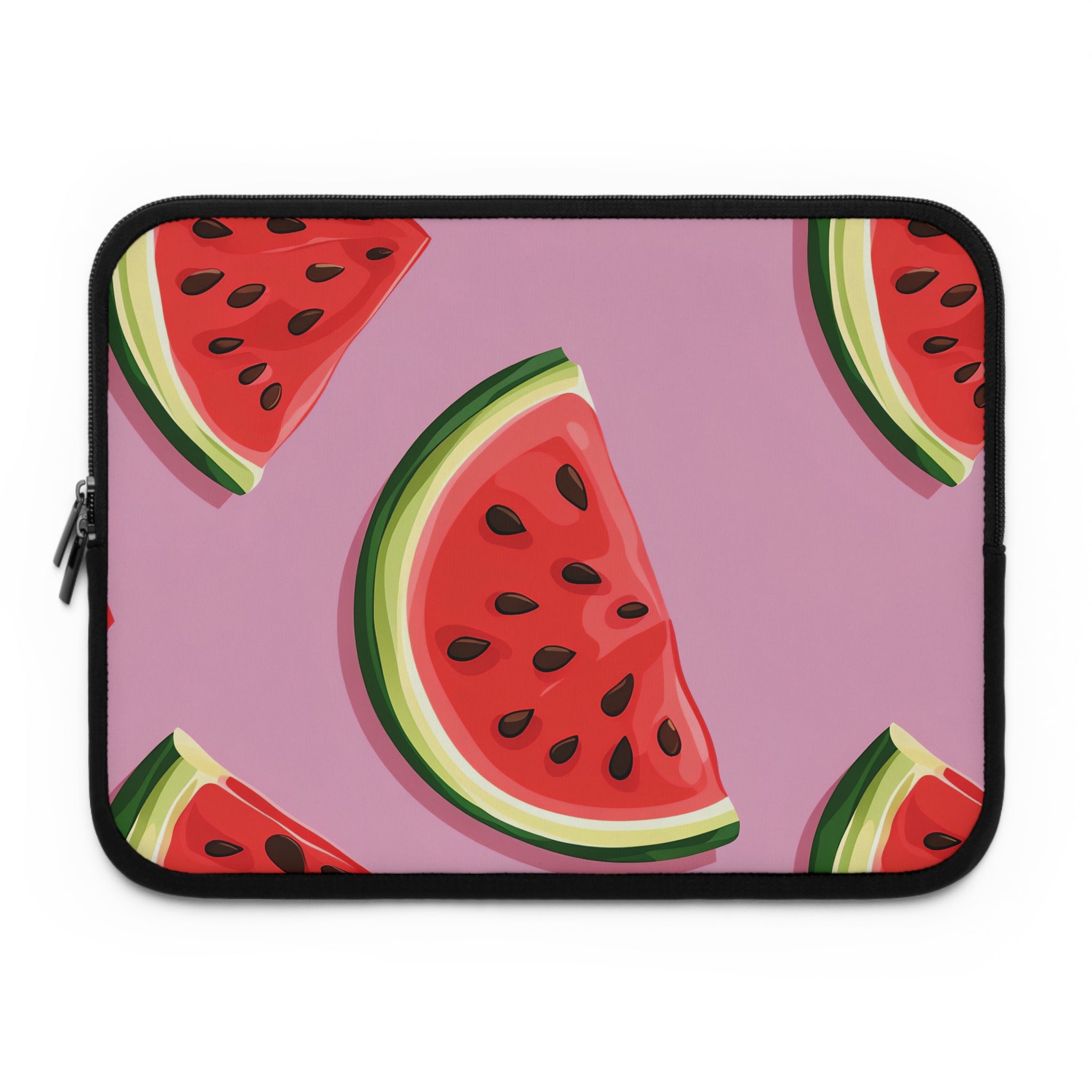 Pink Watermelon Laptop Sleeve | Summer Fruit Tech Cover for Beach Readers