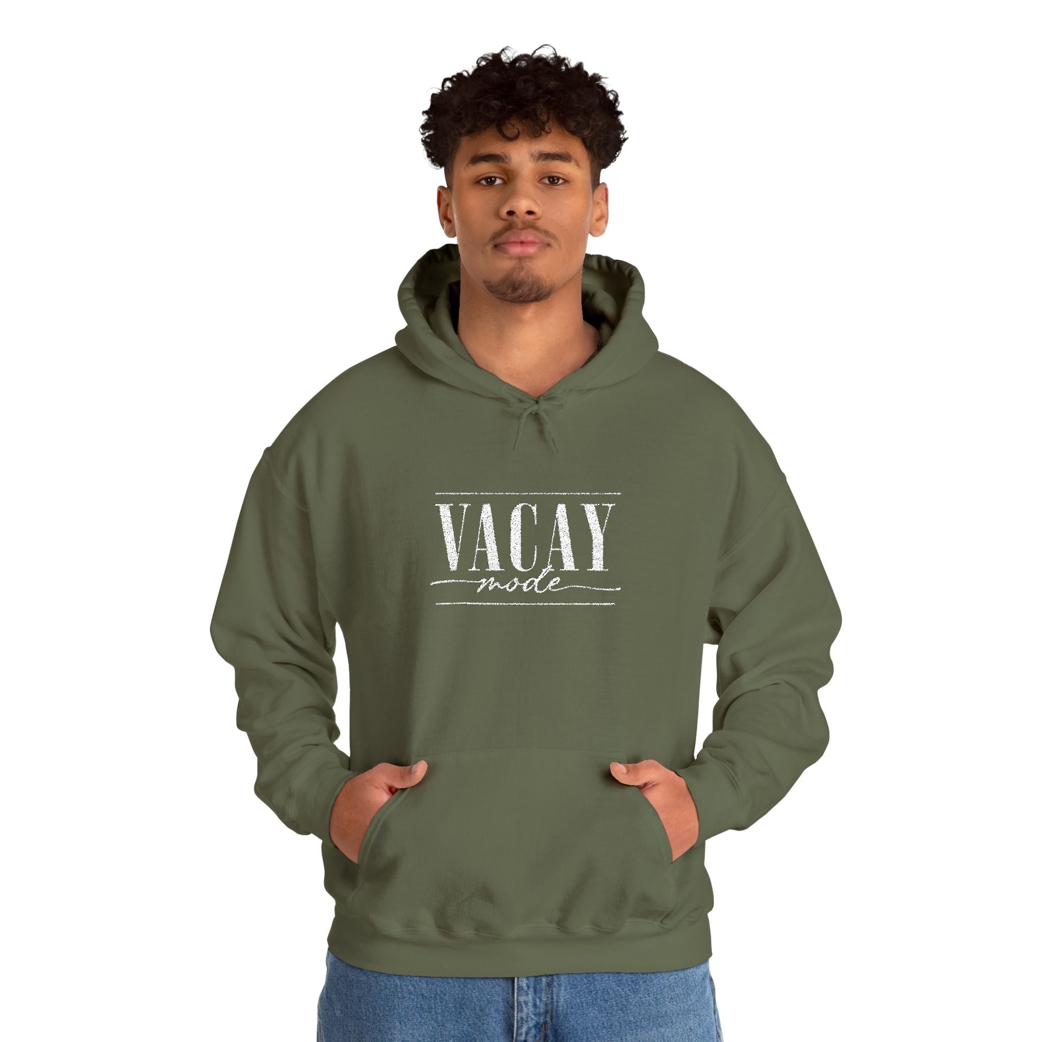 Vacay Mode Embroidered Hoodie — Vacation Travel Sweatshirt