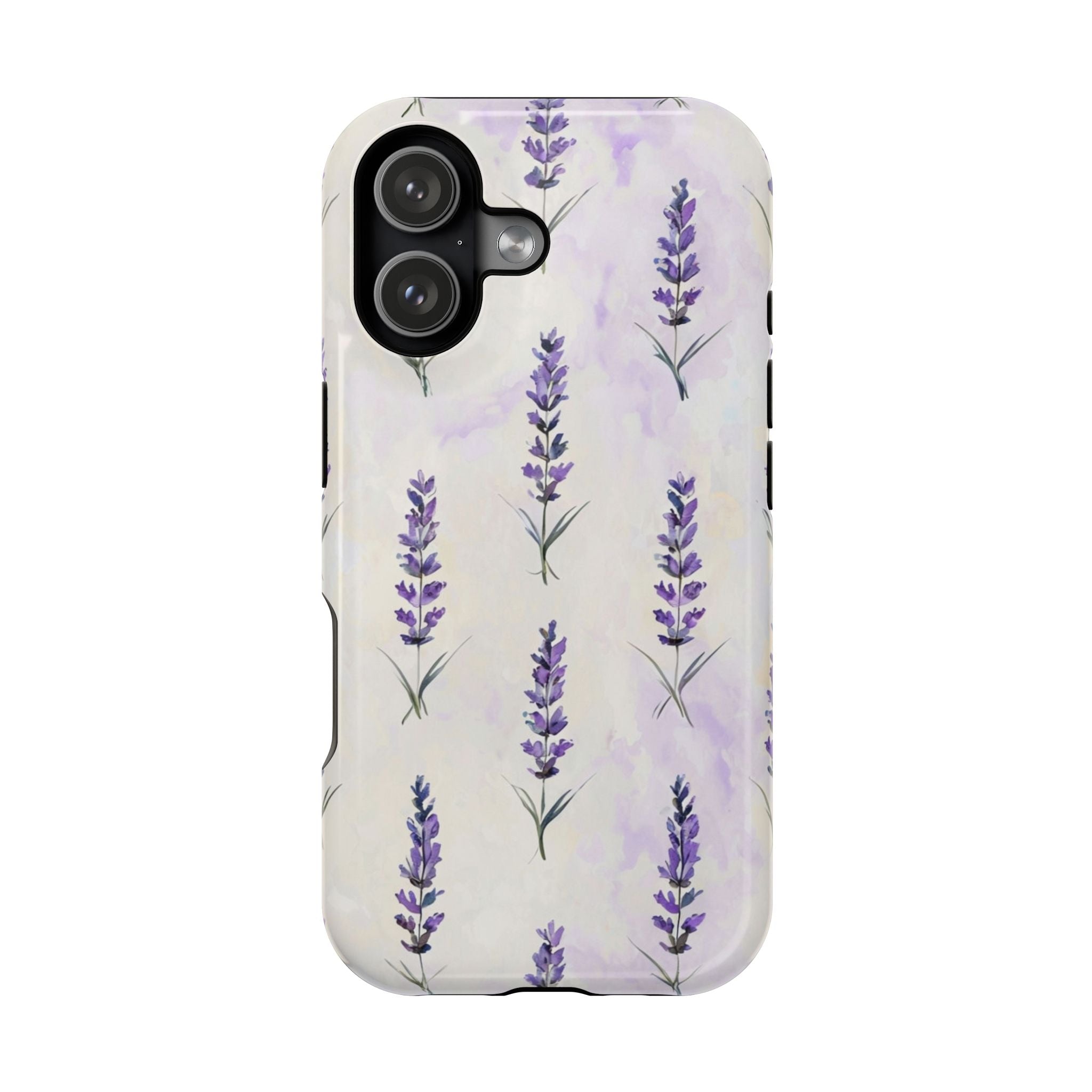 Watercolor Lavender Phone Case — Cottagecore Floral MagSafe Tough Cover