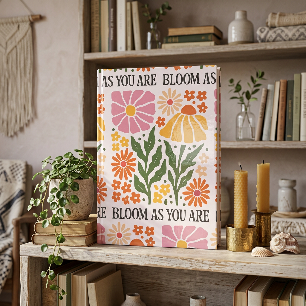 Bloom As You Are Hardcover Journal | Floral Notebook for Journaling, Planning & Creativity | A5, B5 & A4 Sizes