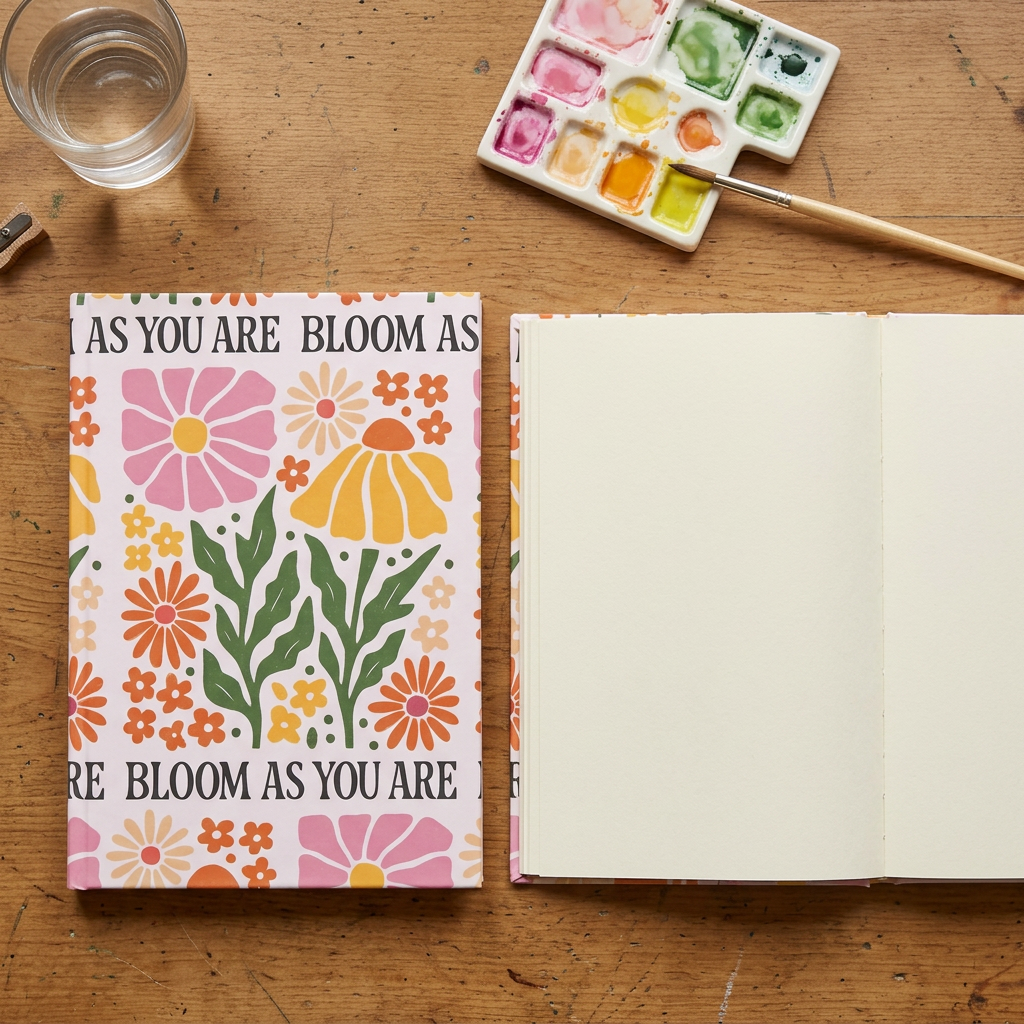 Bloom As You Are Hardcover Journal | Floral Notebook for Journaling, Planning & Creativity | A5, B5 & A4 Sizes