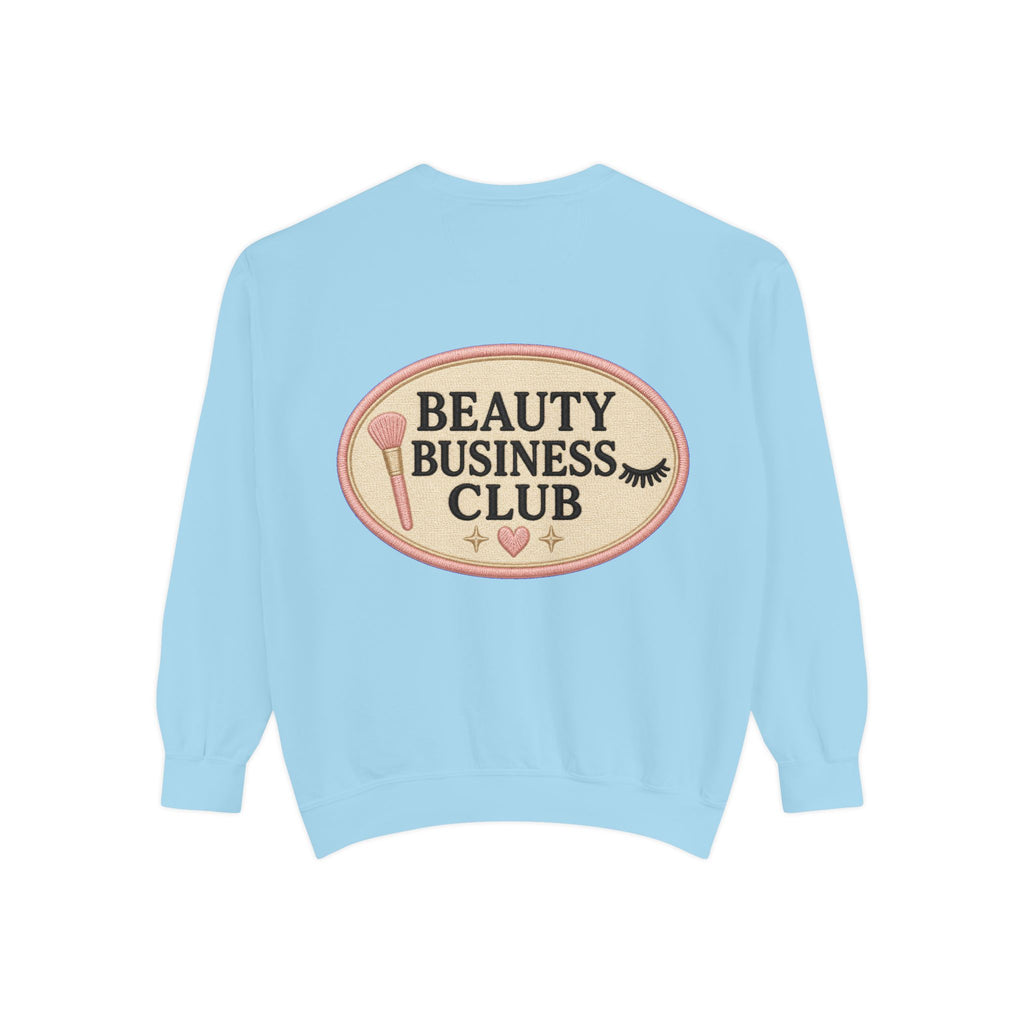 Beauty Business Club embroidered patchwork sweatshirt | beauty entrepreneur apparel