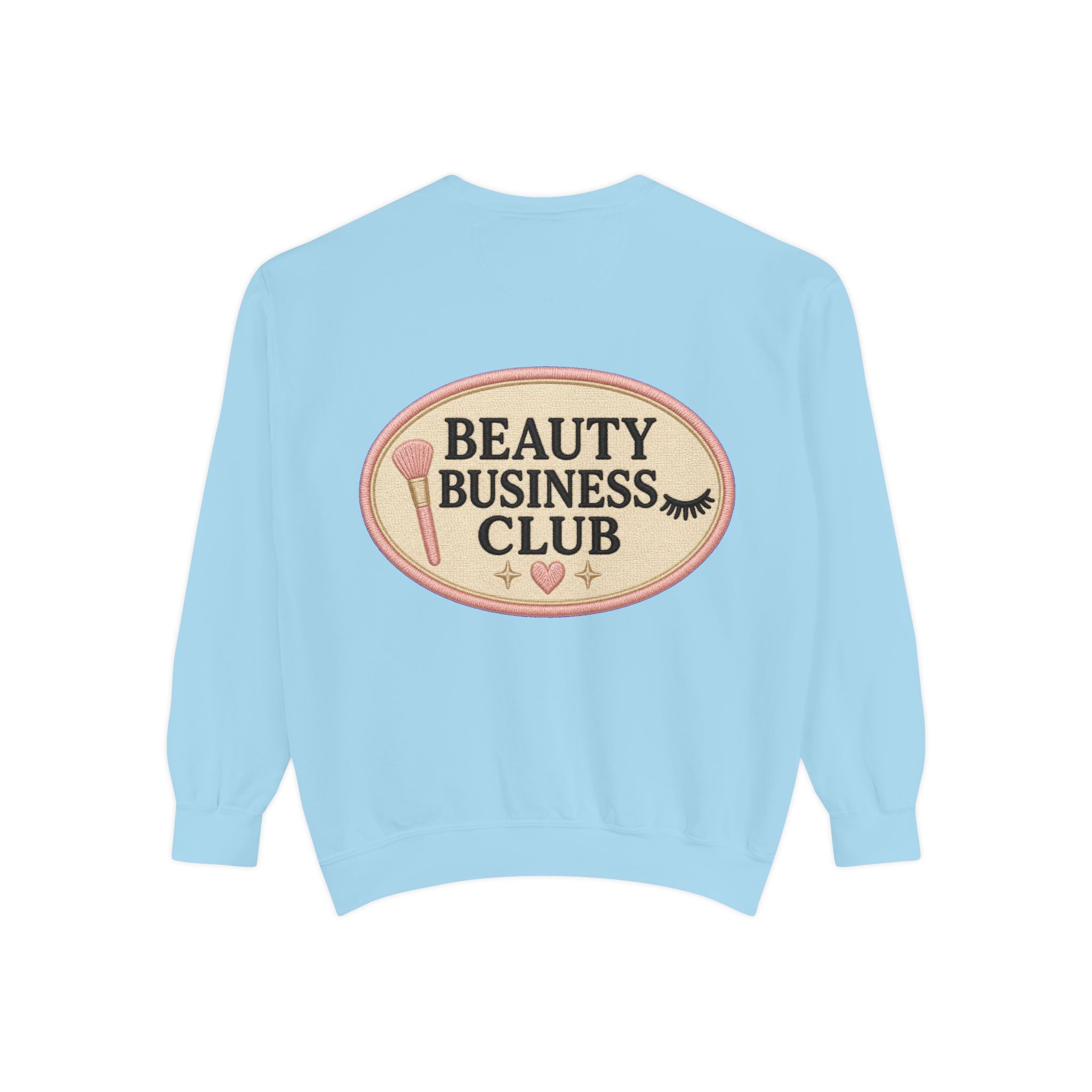 Beauty Business Club embroidered patchwork sweatshirt | beauty entrepreneur apparel