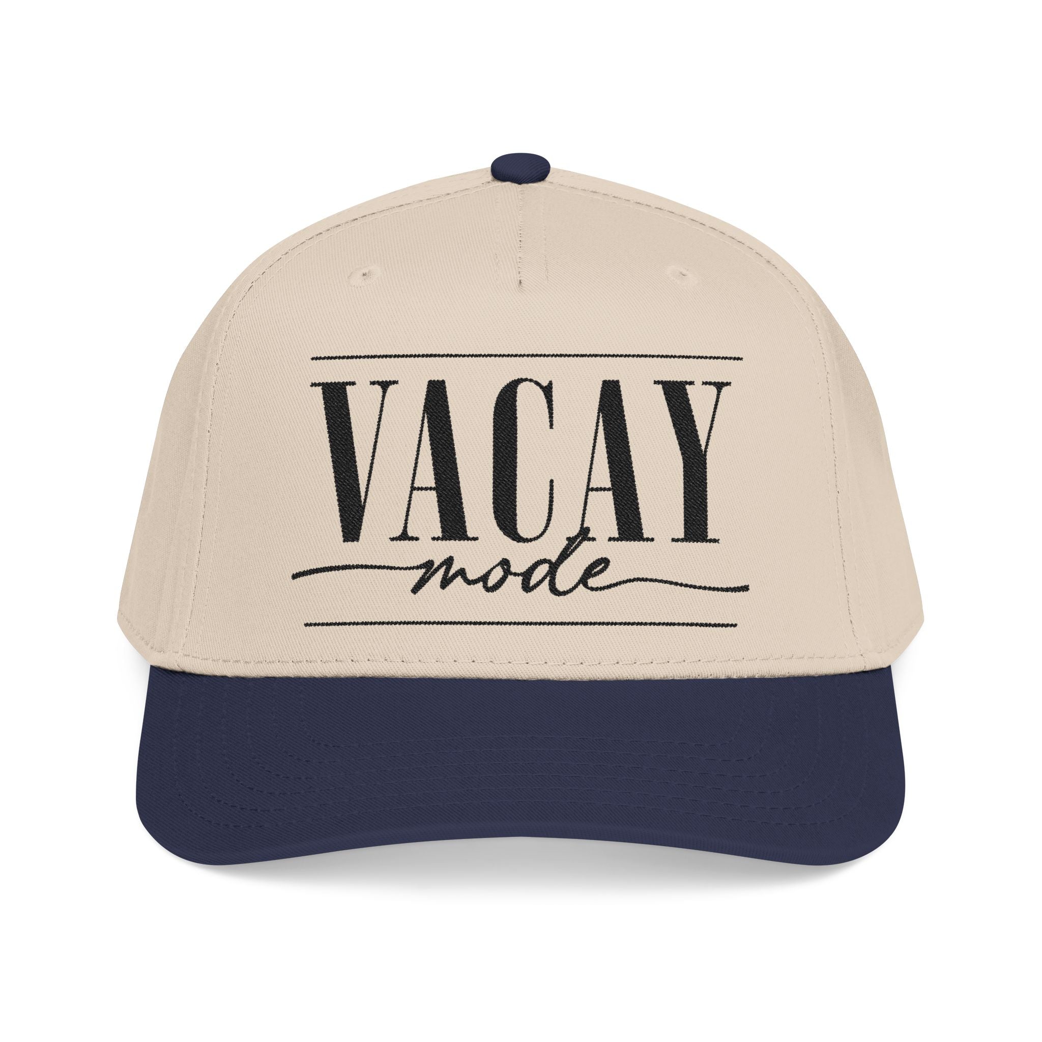 Vacay Mode Embroidered Mid-Profile Baseball Cap — Trucker Hat