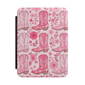 Pink Cowboy Boots Kindle Paperwhite Case | Western Floral E-Reader Cover