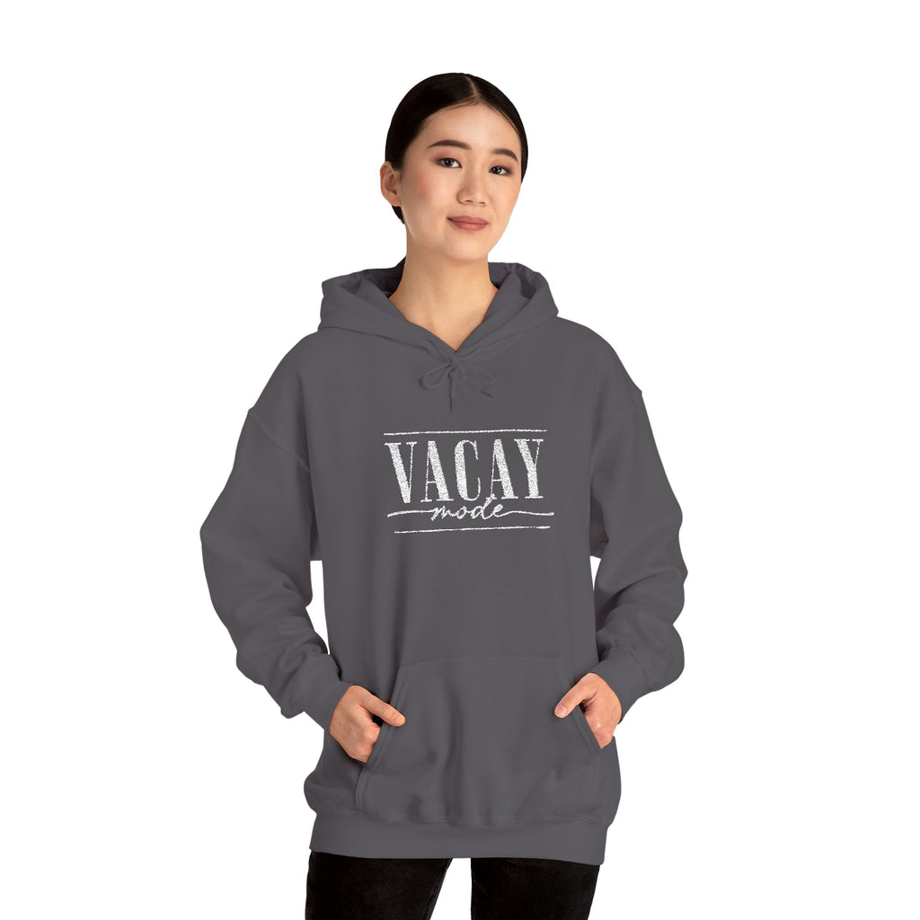 Vacay Mode Embroidered Hoodie — Vacation Travel Sweatshirt