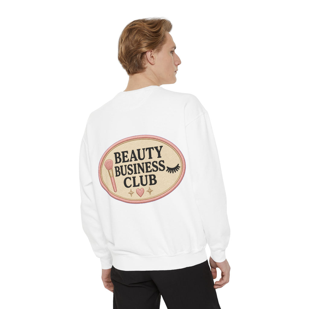 Beauty Business Club embroidered patchwork sweatshirt | beauty entrepreneur apparel
