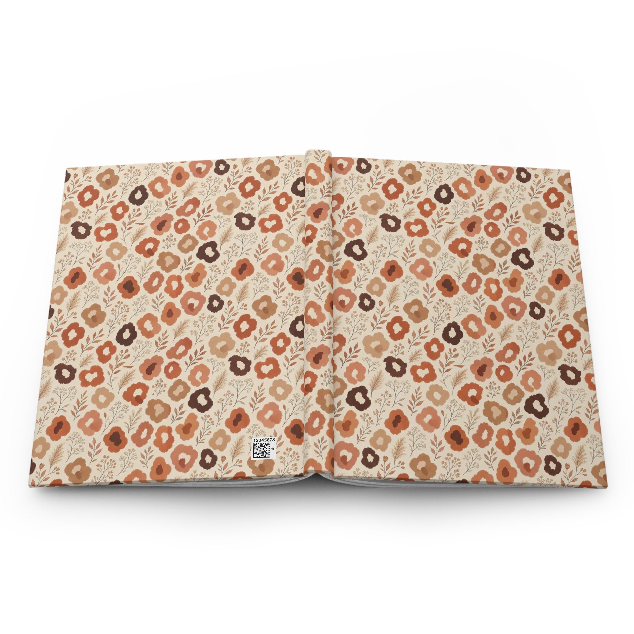 Terracotta Wildflower Hardcover Journal | Boho Neutral Floral Notebook
