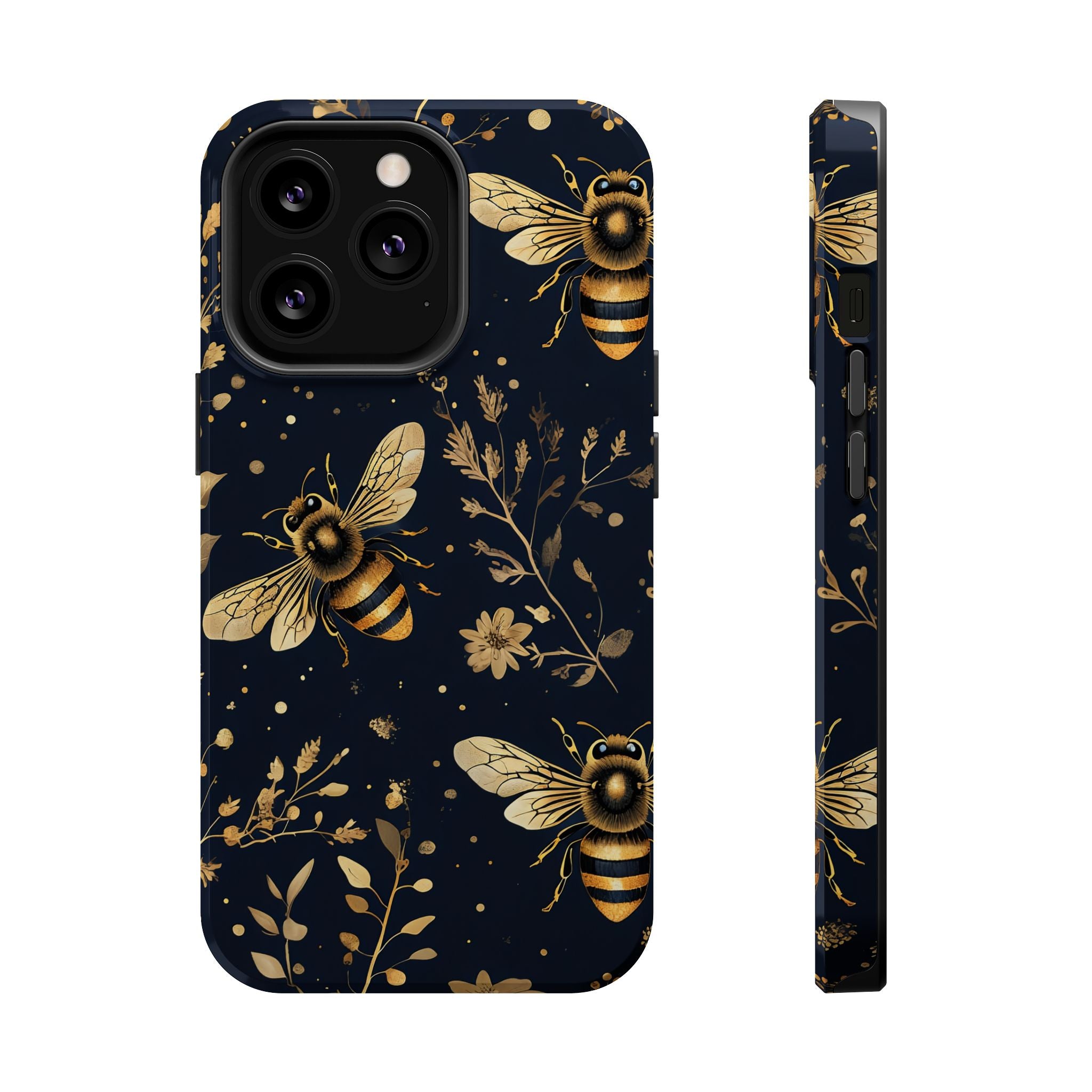 Golden Bee Phone Case — Vintage Honeybee MagSafe Tough Cover