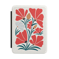 Coral Poppy Bouquet Kindle Paperwhite Case | Painterly Floral E-Reader Cover