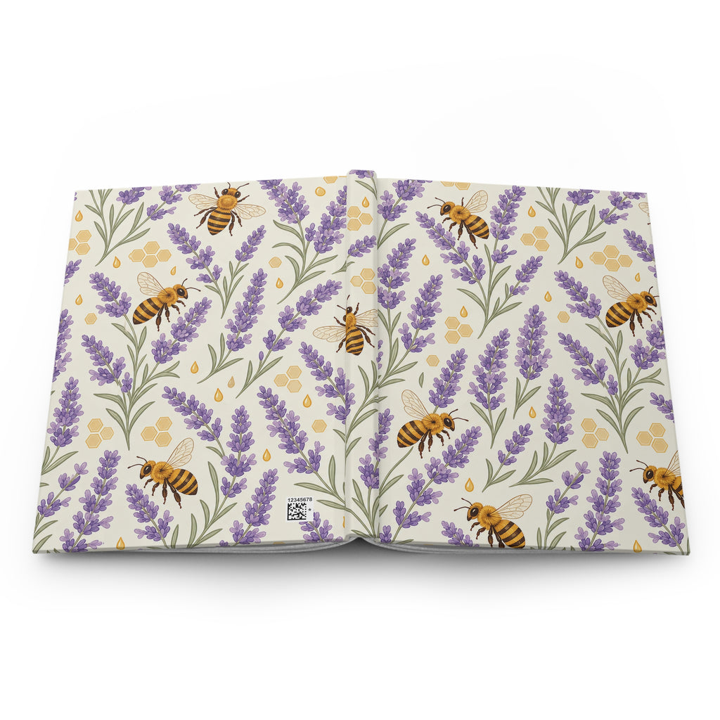 Lavender Honey Hardcover Journal — Floral Notebook for Gardening, Nature Lovers & Aromatherapy Notes