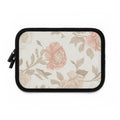 Blush Rose Peony Laptop Sleeve | Neutral Watercolor Floral Tech Cover
