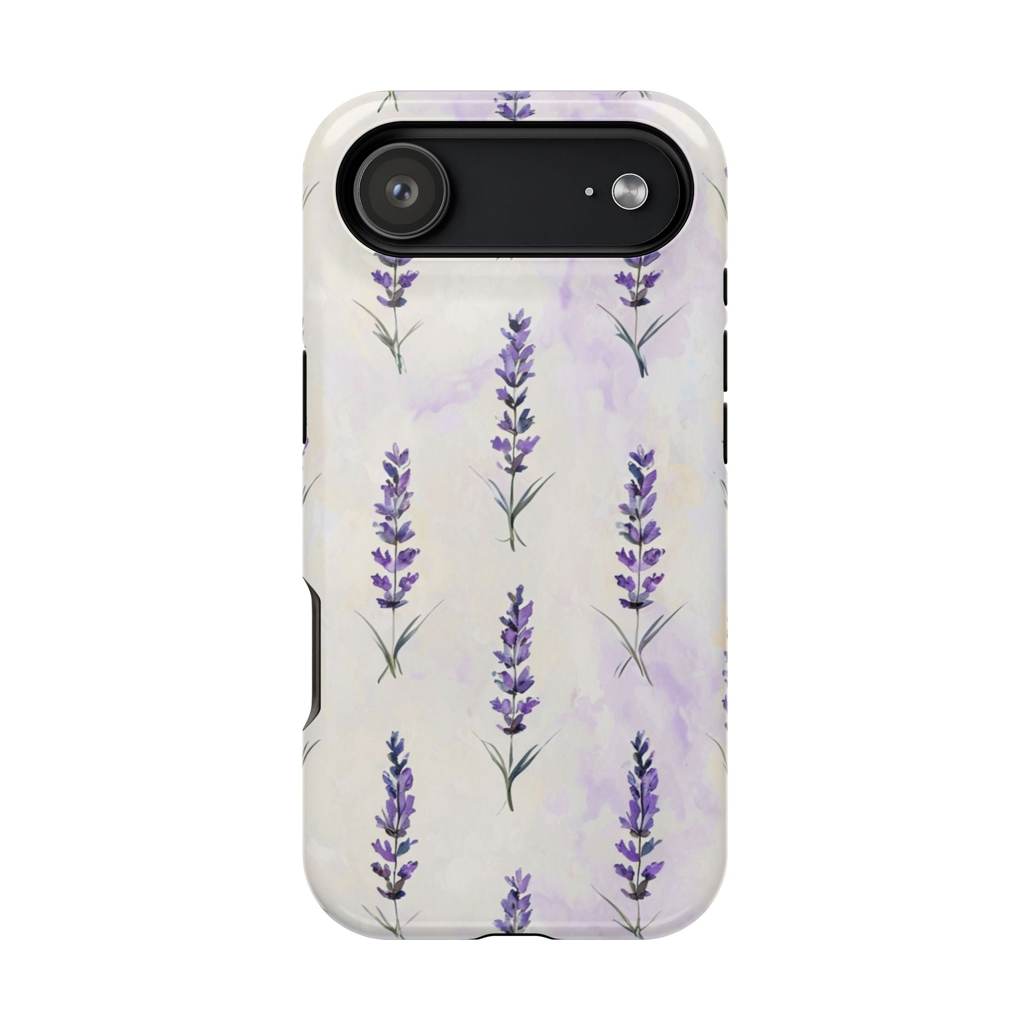 Watercolor Lavender Phone Case — Cottagecore Floral MagSafe Tough Cover