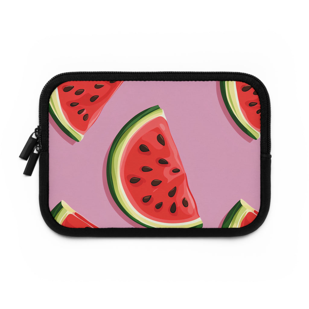 Pink Watermelon Laptop Sleeve | Summer Fruit Tech Cover for Beach Readers