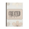 Created With a Purpose notebook | Hardcover Journal, Neutral Floral Design