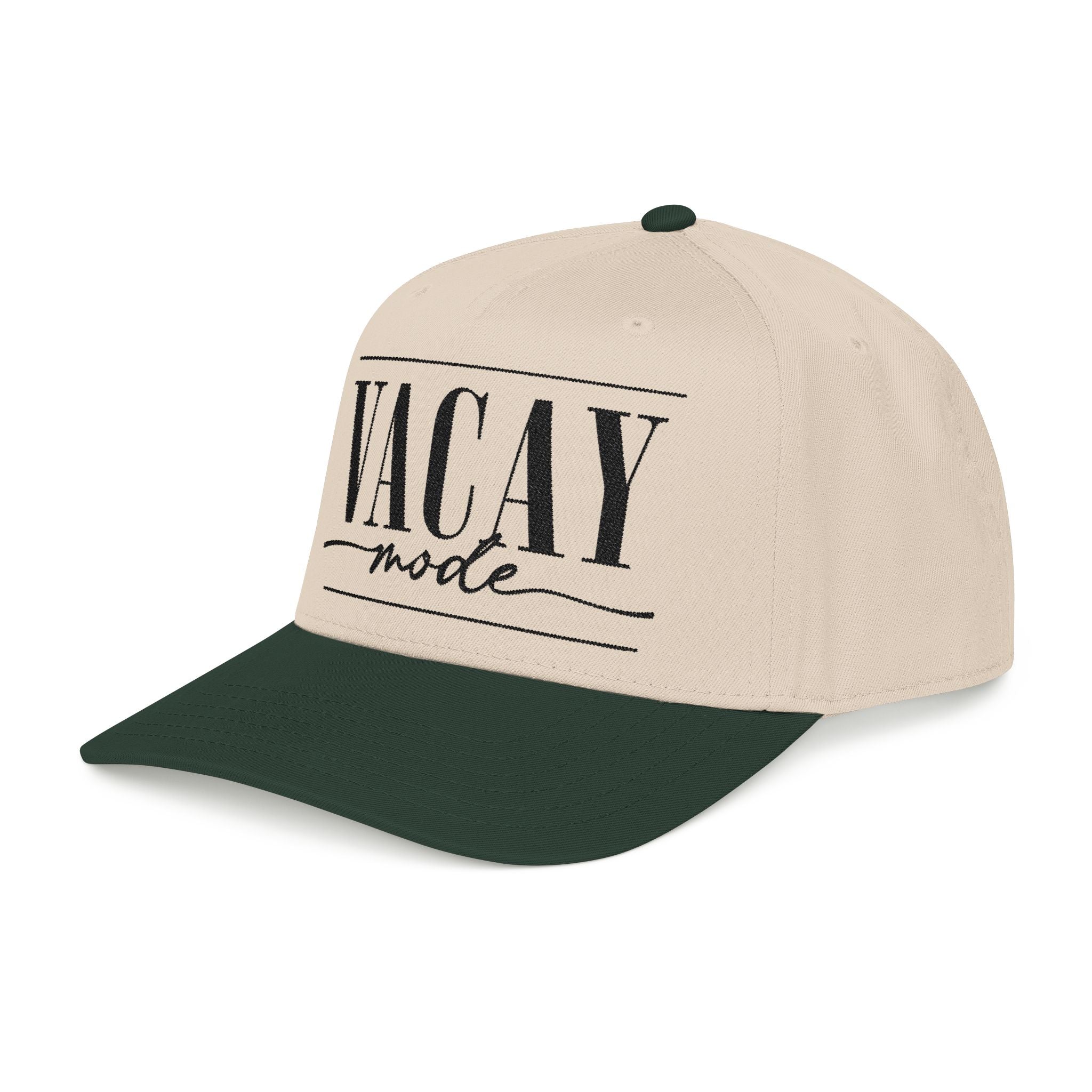 Vacay Mode Embroidered Mid-Profile Baseball Cap — Trucker Hat