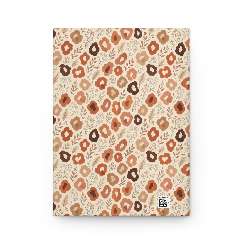 Terracotta Wildflower Hardcover Journal | Boho Neutral Floral Notebook