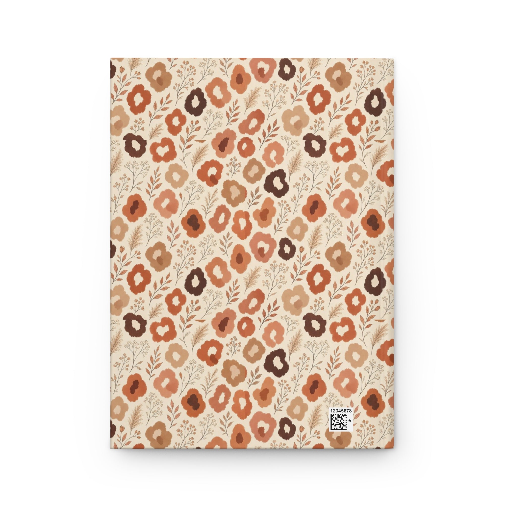 Terracotta Wildflower Hardcover Journal | Boho Neutral Floral Notebook