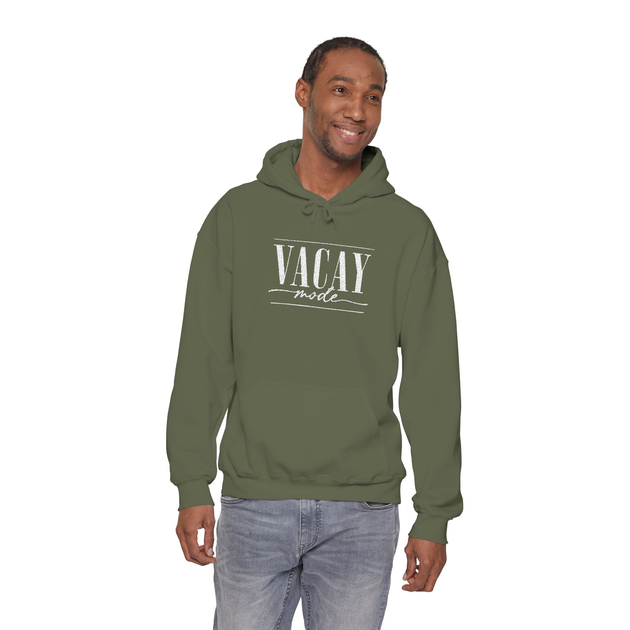 Vacay Mode Embroidered Hoodie — Vacation Travel Sweatshirt