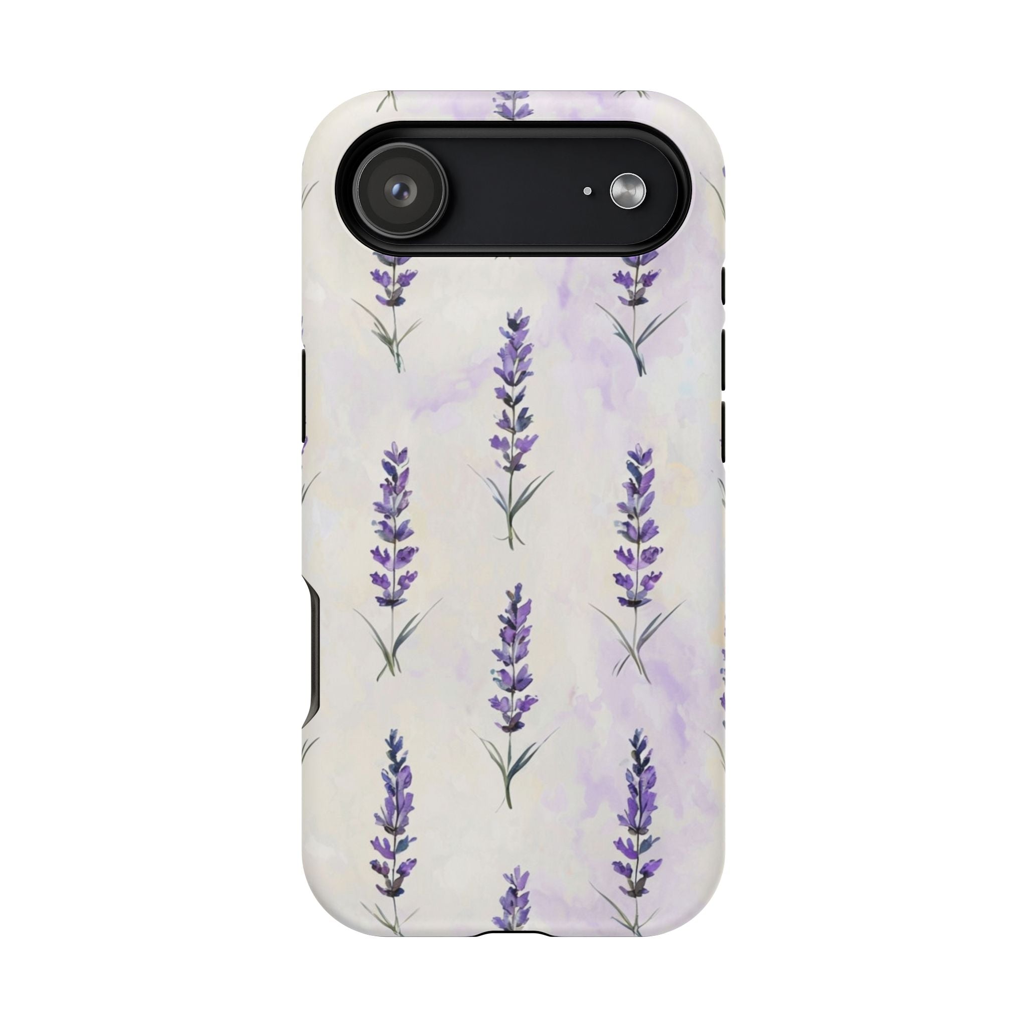 Watercolor Lavender Phone Case — Cottagecore Floral MagSafe Tough Cover