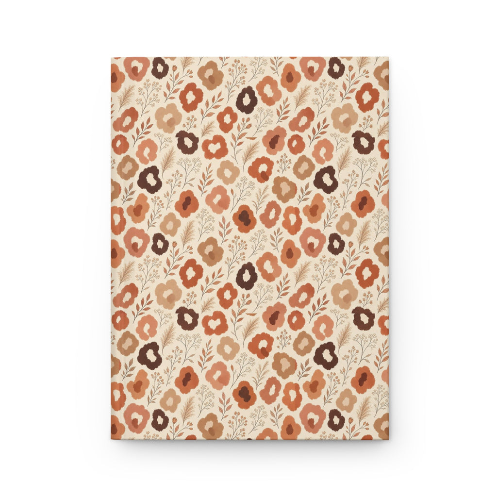Terracotta Wildflower Hardcover Journal | Boho Neutral Floral Notebook