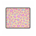Pastel Leopard Print Desk Mat | Pink Yellow Blue