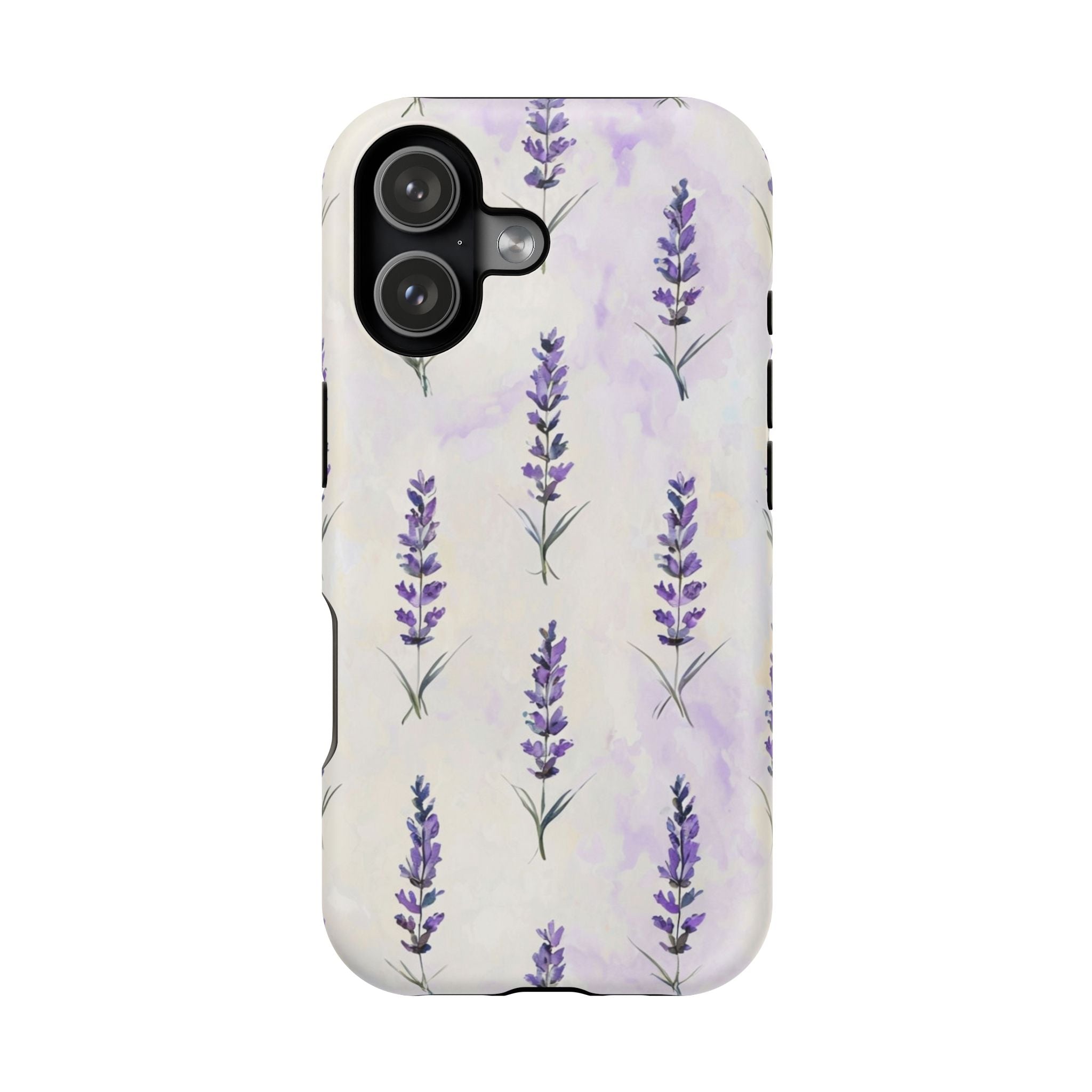 Watercolor Lavender Phone Case — Cottagecore Floral MagSafe Tough Cover