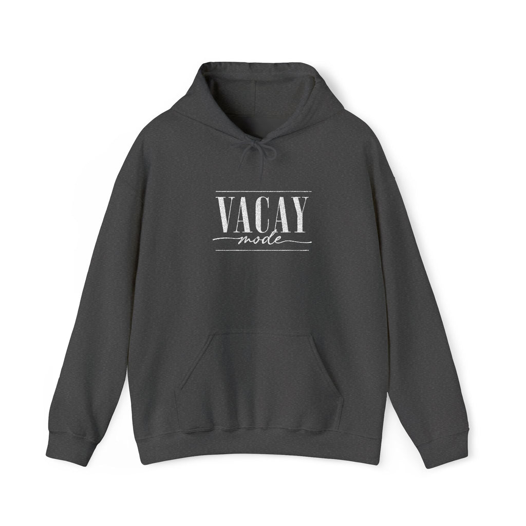 Vacay Mode Embroidered Hoodie — Vacation Travel Sweatshirt