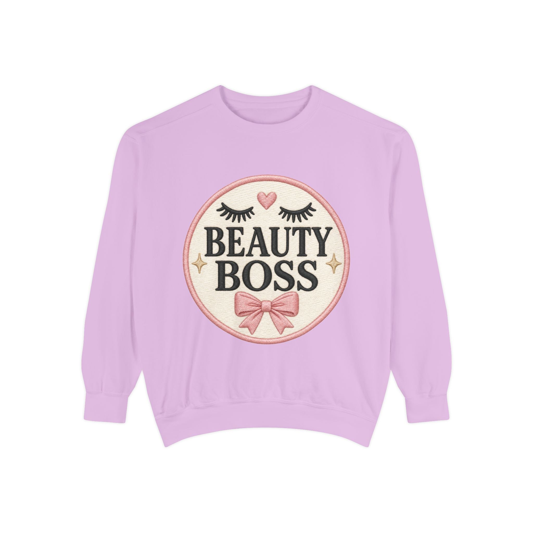 Beauty Boss Embroidered Crewneck Sweatshirt, Esthetician Sweatshirt, Lash Tech Gift, Makeup Artist Shirt, Salon Owner Gift