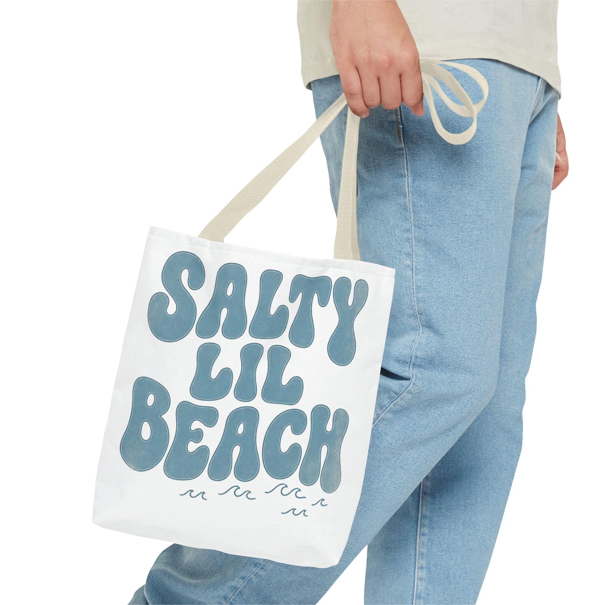 Salty Lil Beach Tote Bag | All-Over Print