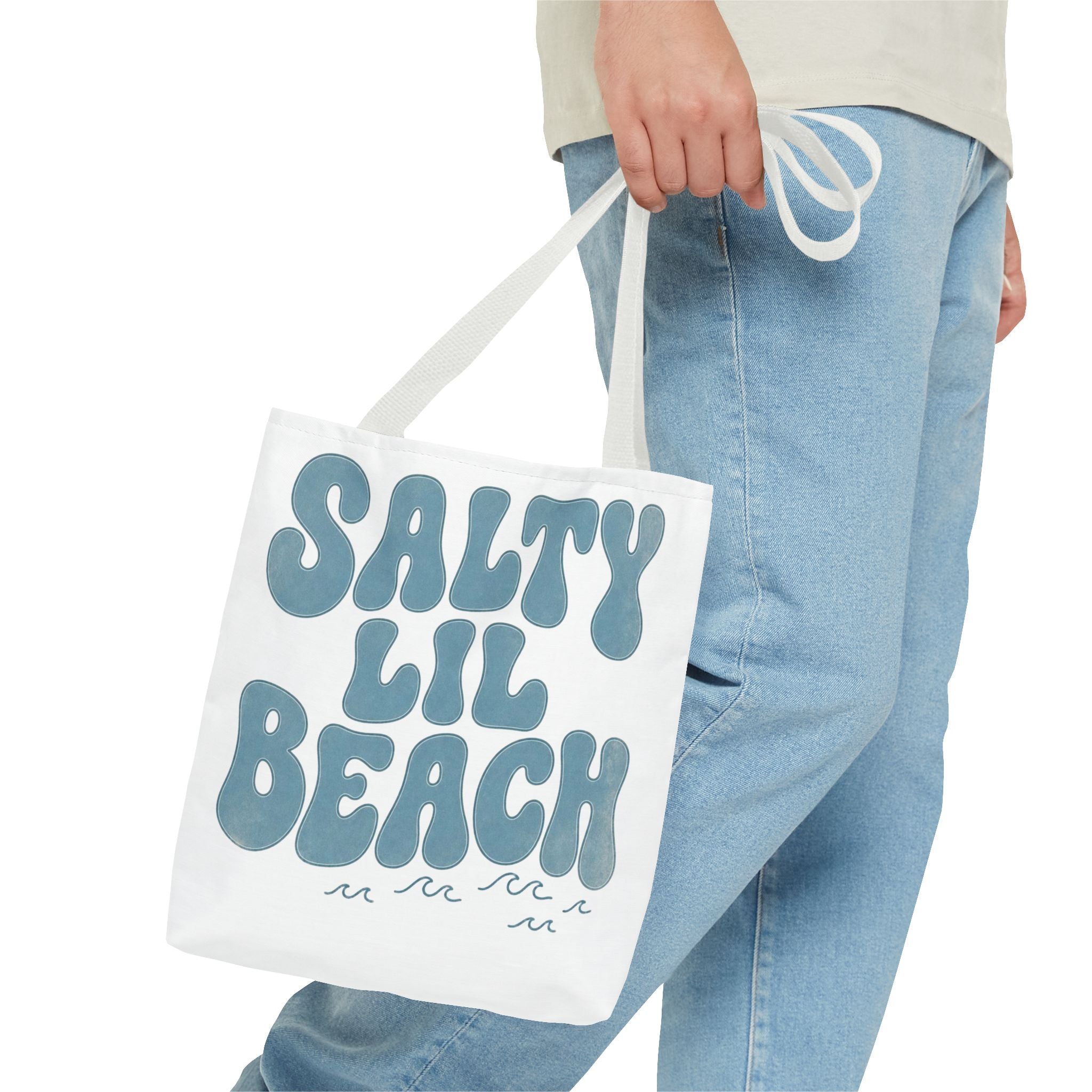Salty Lil Beach Tote Bag | All-Over Print