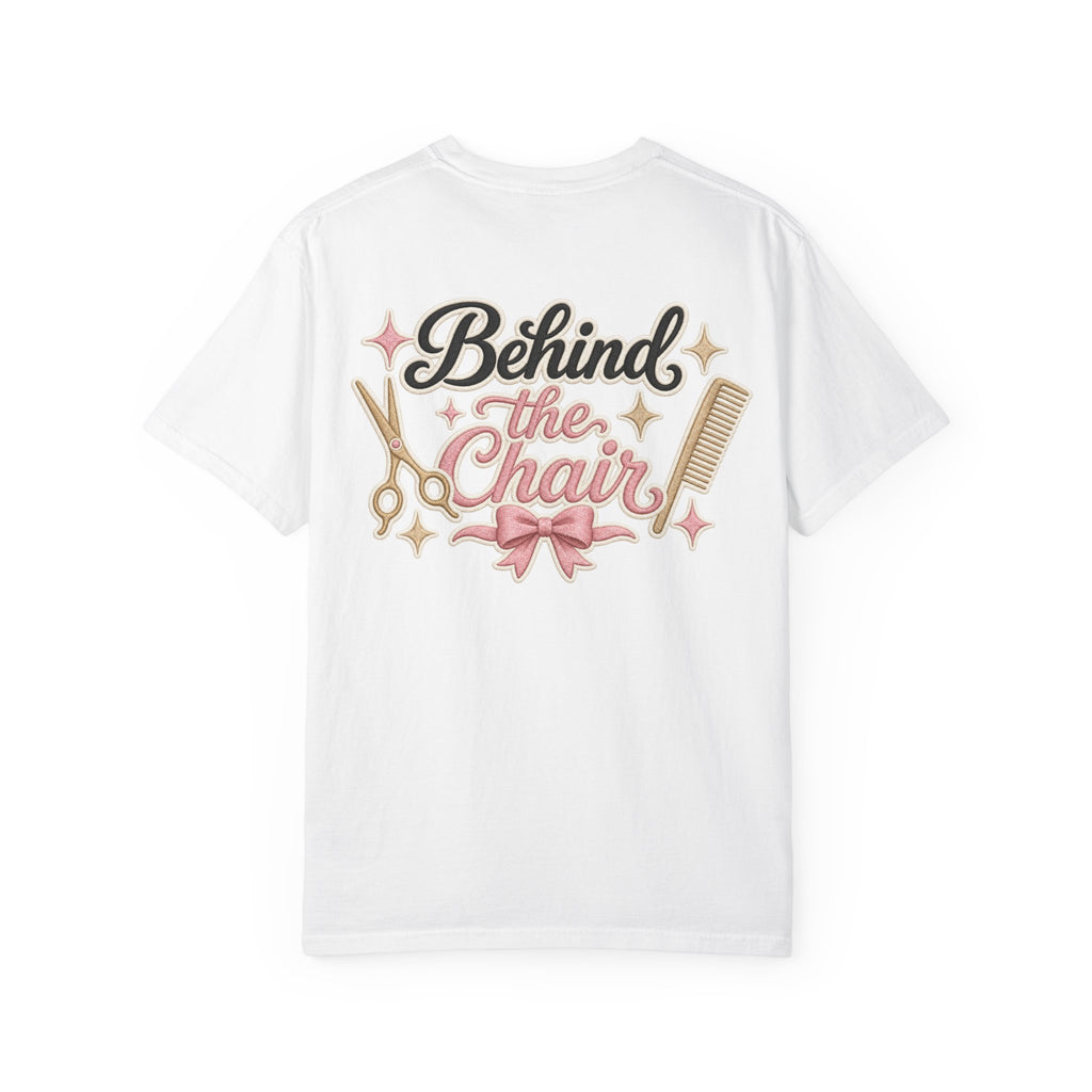 Personalizable Hairstylist Scissors and Comb T-shirt | Salon Girlie Aesthetic