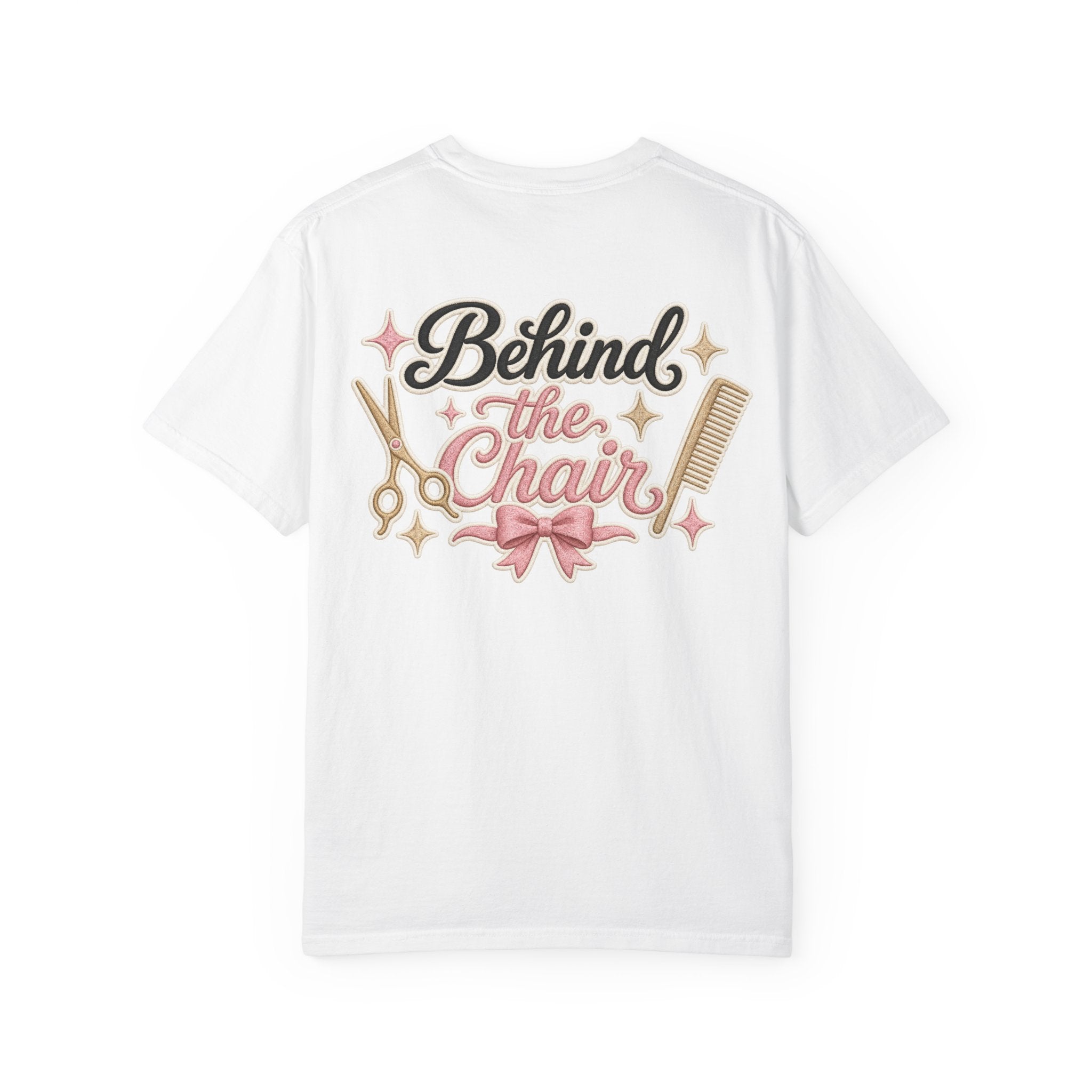 Personalizable Hairstylist Scissors and Comb T-shirt | Salon Girlie Aesthetic