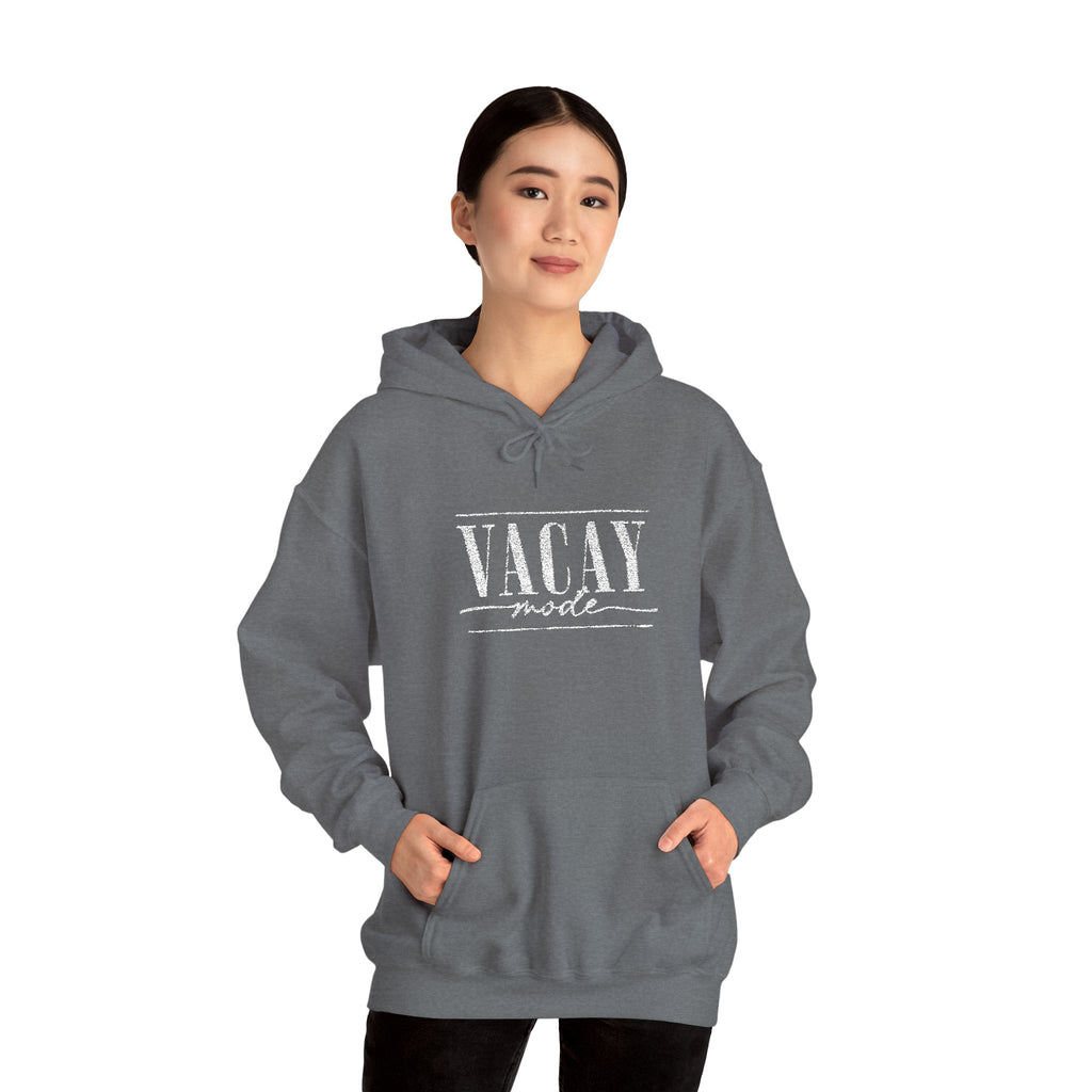 Vacay Mode Embroidered Hoodie — Vacation Travel Sweatshirt