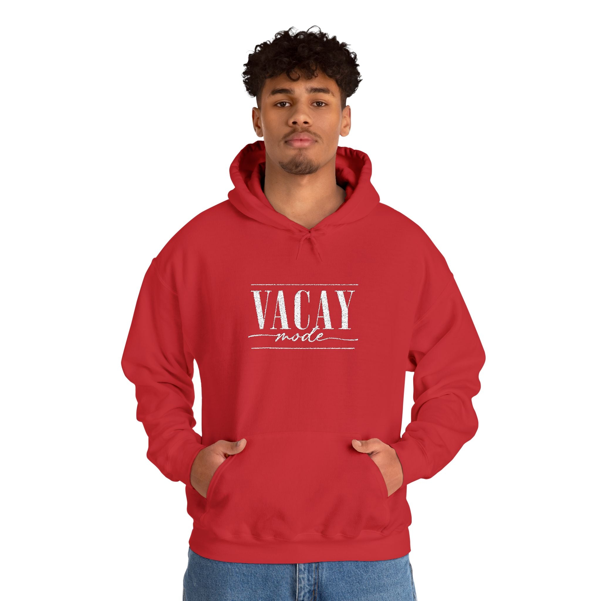 Vacay Mode Embroidered Hoodie — Vacation Travel Sweatshirt