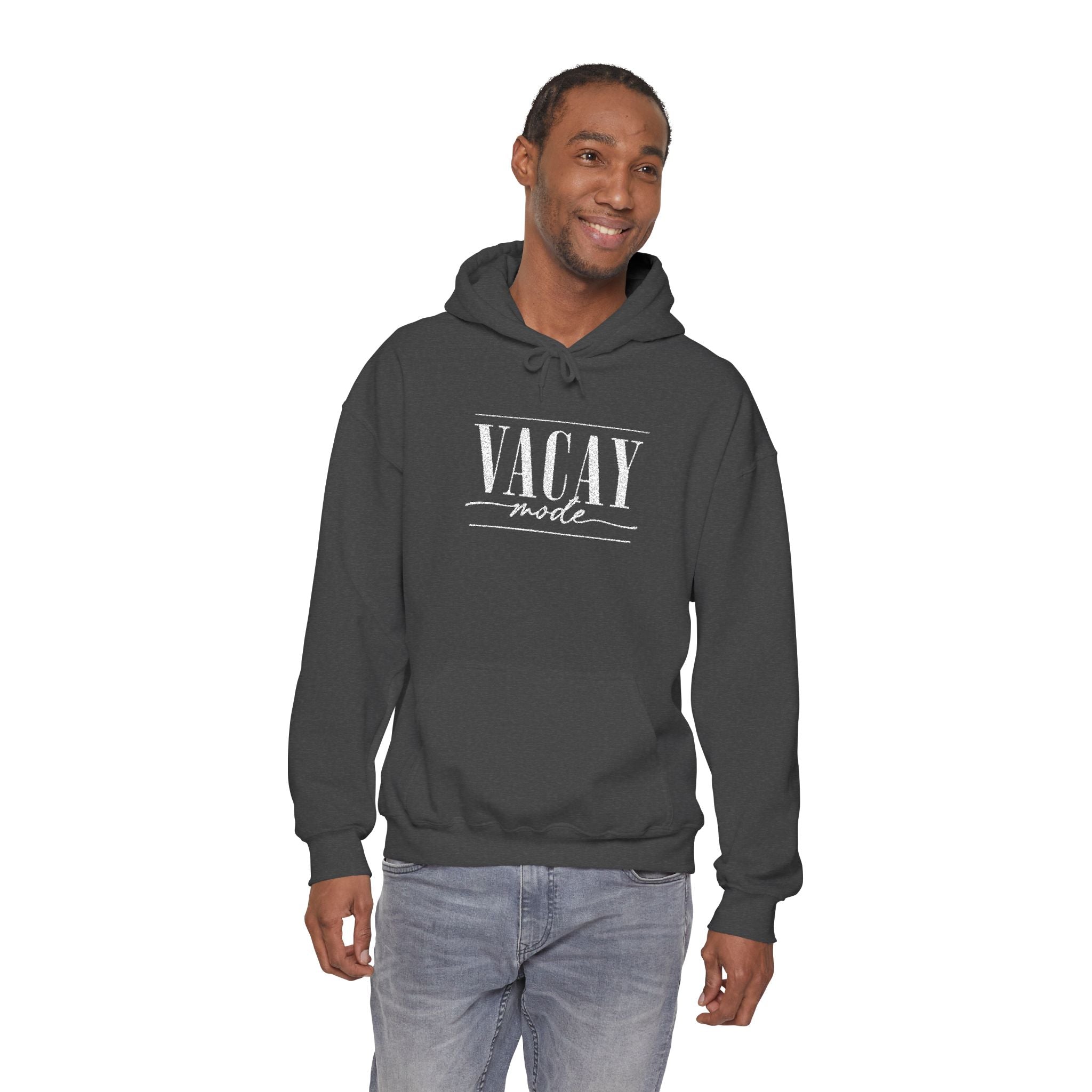 Vacay Mode Embroidered Hoodie — Vacation Travel Sweatshirt