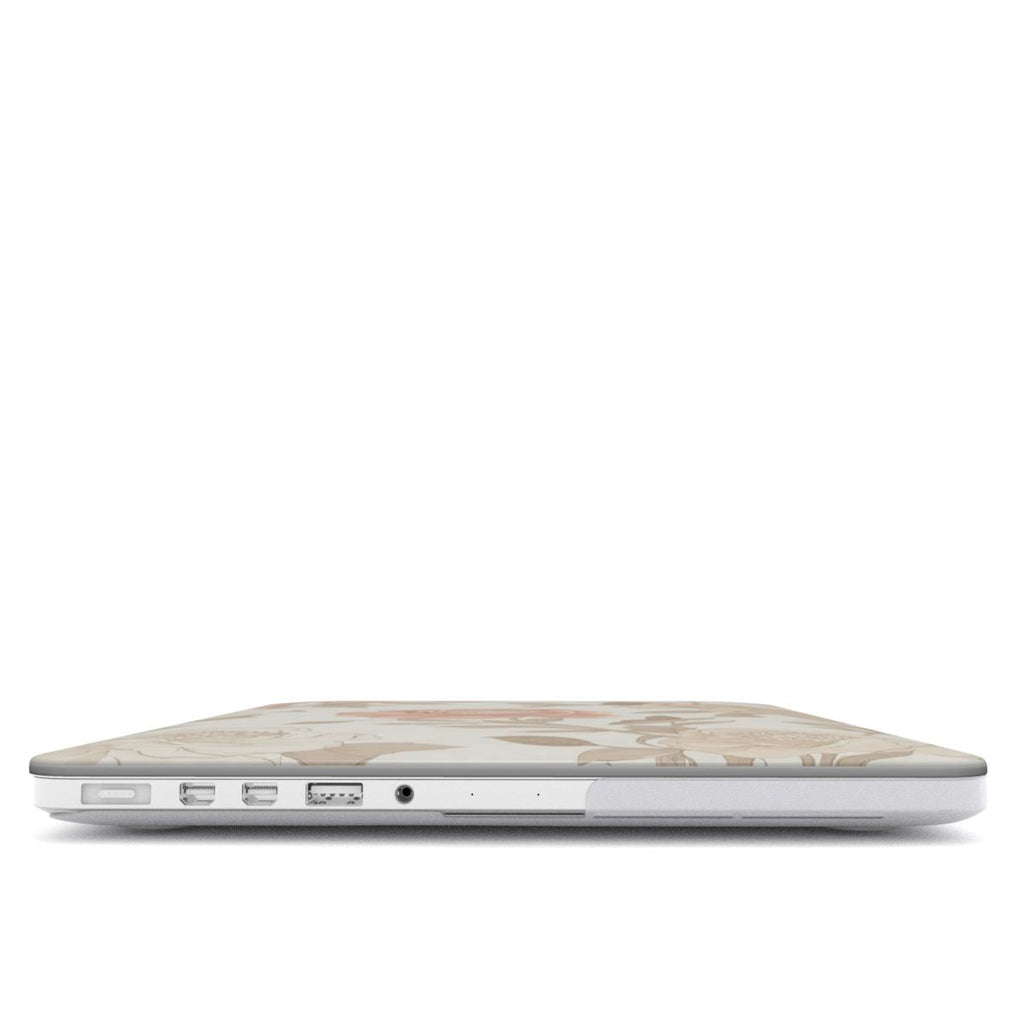 Neutral Floral MacBook Case | Soft Botanical Hardshell Cover for MacBook Air and Pro