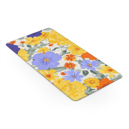 Electric Dreams Floral Desk Mat | Vibrant Bloom Mouse Pad for Bold Workspaces