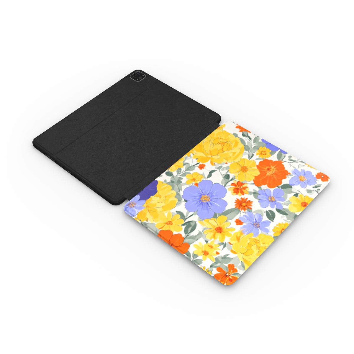 Electric Dreams Floral iPad Case | Vibrant Vegan Leather Tablet