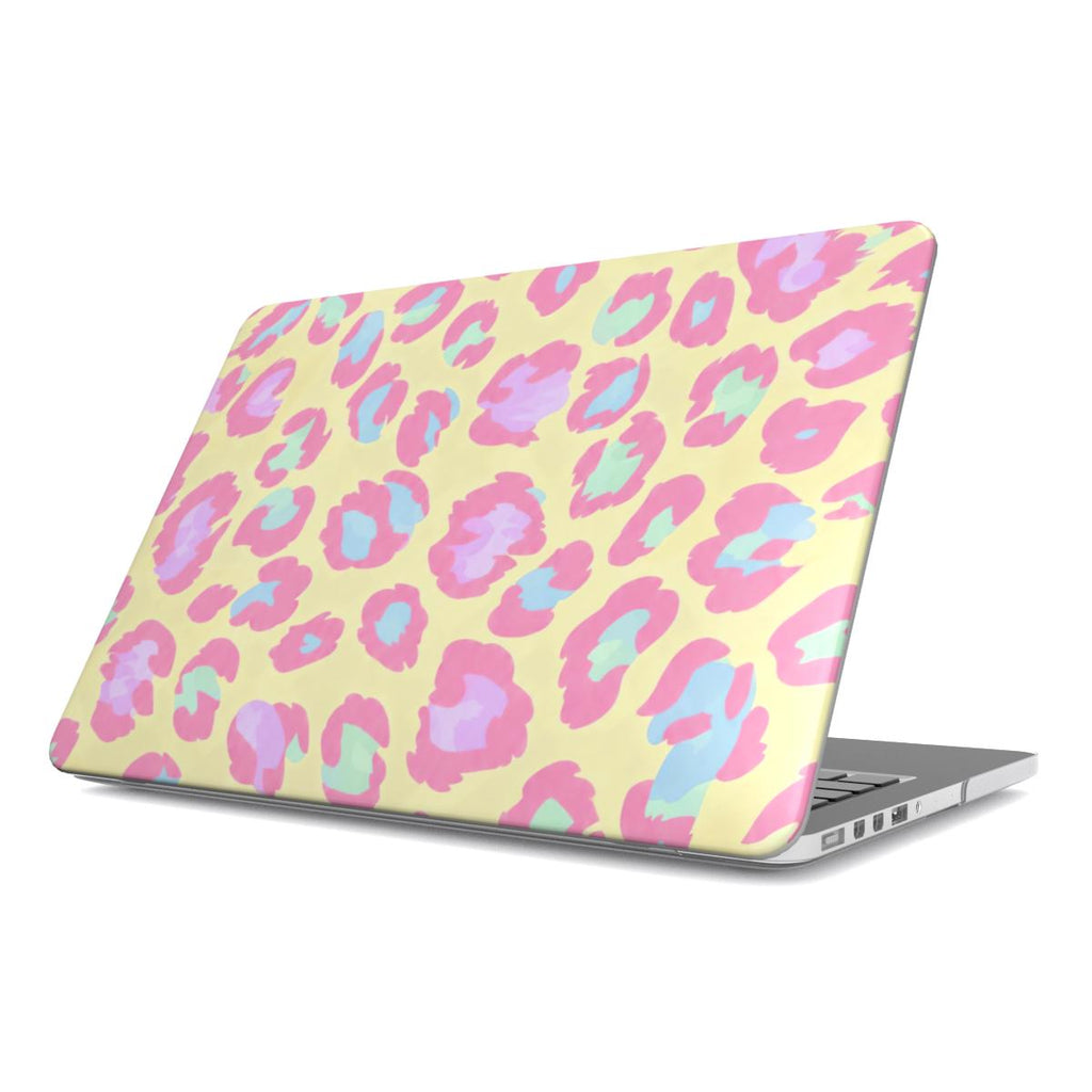 Pastel Leopard MacBook Case | Pink Coral Mint Hardshell Cover for MacBook Air and Pro
