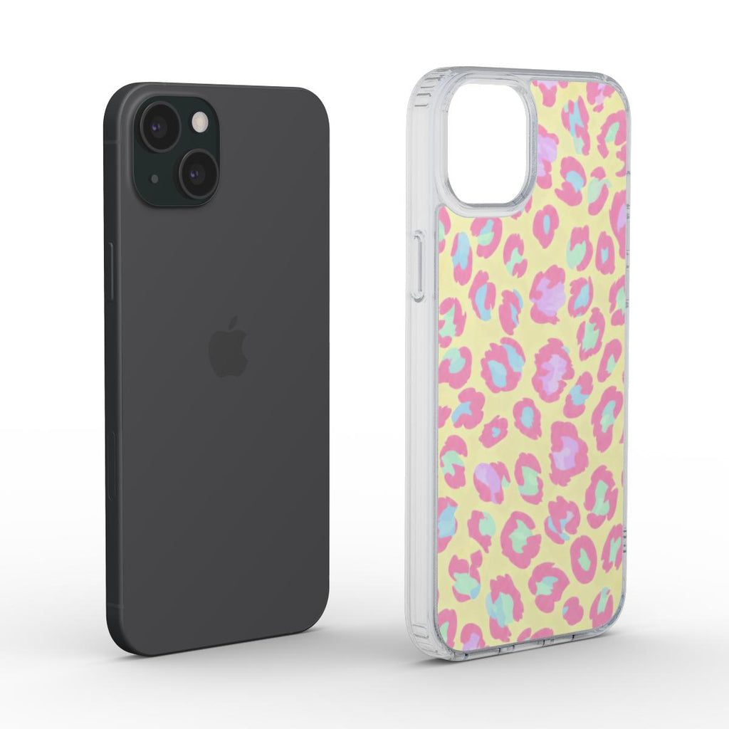Pastel Leopard Print MagSafe Clear Phone Case